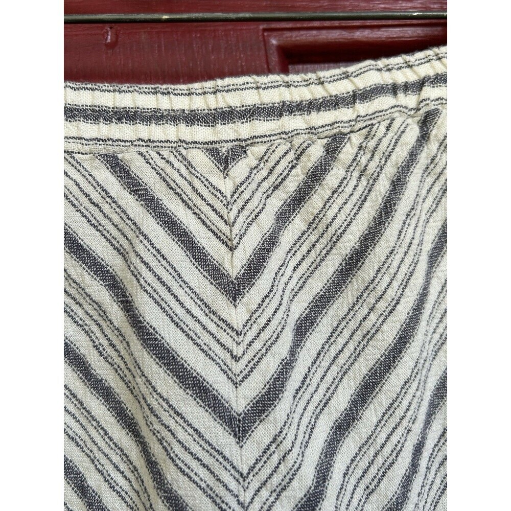 For Cynthia Women’s L Chevron Boho Linen Maxi Skirt Y2K Gilmore Girls - Picture 4 of 7